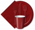 bulk discount brick red tableware