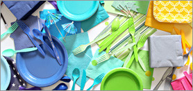 solid color disposable tableware