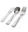 silver like disposable cutlery