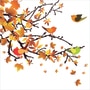 Pretty Autumn Birds Lunch Wedding Napkins - Posh Party Supplies