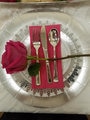 10.25" White/Silver Ornament Plastic Dinner Plates