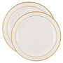 white with gold rim bulk plates package