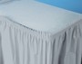 Disposable Shimmering Silver Plastic 14' Tableskirts - Posh Party Supplies
