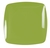 Elegant Green Square Plastic 5.5" Dessert Plate
