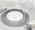 White with Silver Trim Plastic 12 oz Soup Bowls - Posh Party Supplies