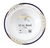 blue rim with gold trim white disposable plastic soup bowls
