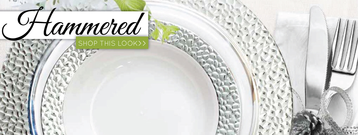 disposable silver plastic plates