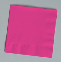 Hot Magenta Beverage Napkins - Posh Party Supplies