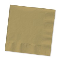 Glittering Gold Beverage Napkins - Posh Party Supplies