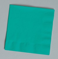 Disposable Tropical Teal Lunch Napkins -Posh Party Supplies