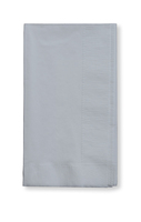 Disposable Shimmering Silver Paper Dinner Napkins - Posh Party Supplies