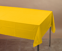 Disposable School Bus Yellow Plastic 54" x 108" Tablecloths - Posh Party Supplies