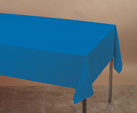 Disposable True Blue Disposable Plastic 54" x 108" Tablecloths - Posh Party Supplies