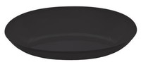 Disposable 10.5" Black Disposable Velvet Oval Plastic Bowl - Posh Party Supplies