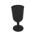 Disposable Disposable Black Transparent 5 Oz Plastic Wine Glasses - Posh Party Supplies