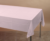Classic Pink Tissue and Plastic 54x108 Tablecover - Posh Party Supplies