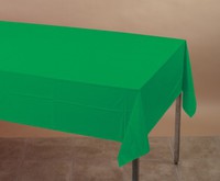 Disposable Emerald Green Paper Tissue and Plastic 54" x 108" Tablecovers - Posh Party Supplies