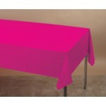Hot Magenta Paper Tissue and Plastic 54x108 Tablecover - Posh Party Supplies