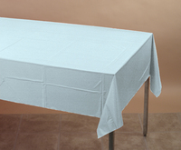 Pastel Blue Paper Tissue and Plastic 54x108 Tablecover - Posh Party Supplies
