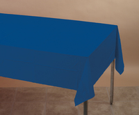 Disposable Navy Paper Tissue and Plastic 54" x 108" Tablecovers - Posh Party Supplies