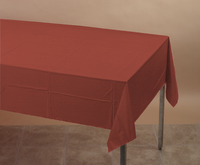 Disposable Brick Paper Tissue/Poly 54" x 108" Tablecovers - Posh Party Supplies