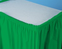 Emerald Green Plastic Tableskirt 14' - 6 per case