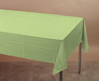 Disposable Pistachio Paper Tissue and Plastic 54" x 108" Tablecovers - Posh Party Supplies