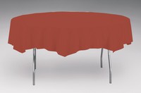 Disposable Brick Plastic 82" Round Tablecover - Posh Party Supplies