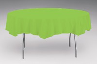 Disposable Fresh Lime Plastic 82" Round Tablecover - Posh Party Supplies