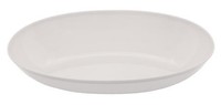 Disposable 10.5" White Oval Plastic Bowl - Posh Party Supplies
