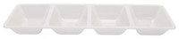 Disposable White 16"  4 part Compartment Plastic Tray - Posh Party Supplies