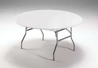 White Stay Put Plastic 60" Round Tablecloths - Posh Party Supplies 