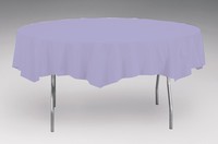 Disposable Luscious Lavender Plastic 82" Round Tablecover - Posh Party Supplies