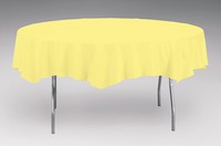 Disposable Mimosa Plastic 82" Round Tablecover - Posh Party Supplies