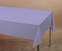 disposable luscios lavender plastic tablecloths, 12 count