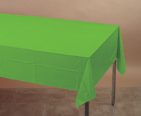 disposable citrus green plastic tablecloths, 12 count