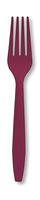 Disposable Burgundy Plastic Forks Wholesale, Case of 288 Premium Burgundy Plastic Forks, Bulk Party Box of Plastic Forks, Premium Plastic Forks