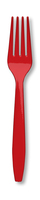 Disposable Classic Red Plastic Forks Wholesale, Case of 288 Premium Classic Red Plastic Forks, Bulk Party Box of Plastic Forks, Premium Plastic Forks