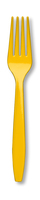 Disposable School Bus Yellow Plastic Forks Wholesale, Case of 288 Premium School Bus Yellow Plastic Forks, Bulk Party Box of Plastic Forks, Premium Plastic Forks