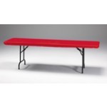 Regal Red Stayput Plastic 30x96 Tablecover - Posh Party Supplies
