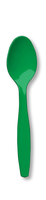 Disposable Emerald Green Plastic Premium Spoons - Posh Party Supplies