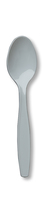 Disposable Shimmering Silver Plastic Premium Spoons - Posh Party Supplies
