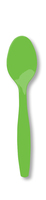 Disposable Citrus Green Plastic Premium Spoons - Posh Party Supplies