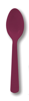 Disposable Burgundy Plastic Premium Spoons - Posh Party Supplies