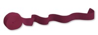 Burgundy 81' Solid Crepe Streamer - 12 per Case