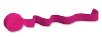 Hot Magenta 81' Solid Crepe Streamer - 12 per Case