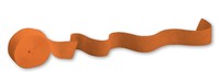 Sunkissed Orange 81' Solid Crepe Streamer - Posh Party Supplies