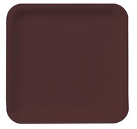 Disposable Brown Square 7.25" Paper Cake Plates - Posh Party Supplies