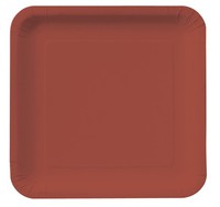 Disposable Brick Square 7.25" Paper Cake Plates - Posh Party Supplies