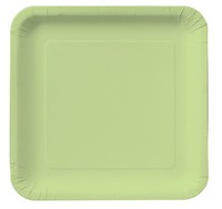 Disposable Pistachio Square 7.25" Paper Cake Plates - Posh Party Supplies